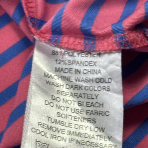 FootJoy Golf Polo Shirt Mens Large Pink Stripe Cypress Cup Performance Stretch - Picture 9 of 11